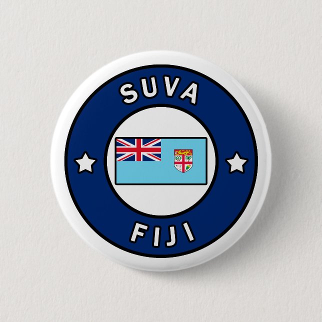 Badge Rond 5 Cm Suva Fidji (Devant)