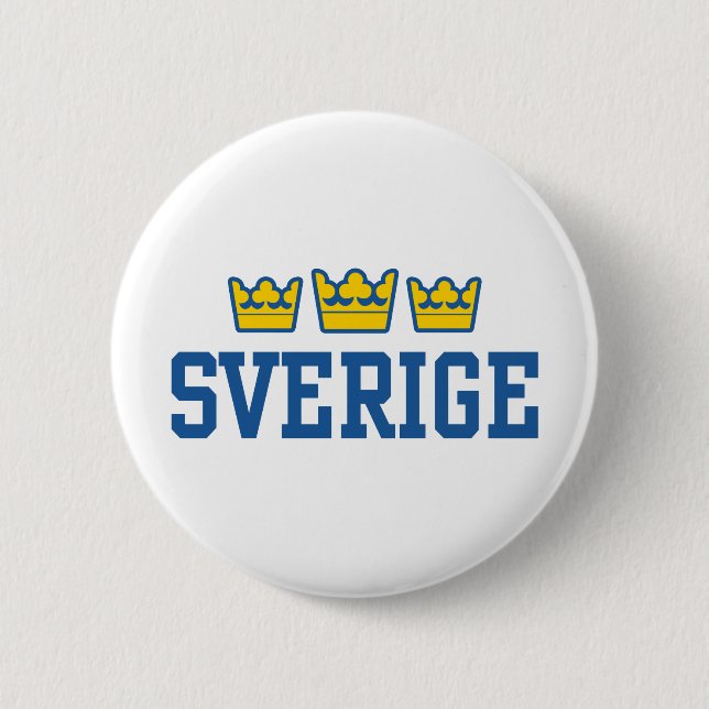 Badge Rond 5 Cm Sverige (Devant)