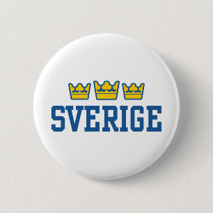 Badge Rond 5 Cm Sverige