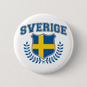 Badge Rond 5 Cm Sverige