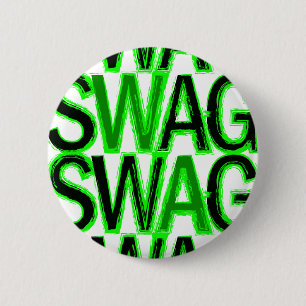 Badge Rond 5 Cm Swag - Vert