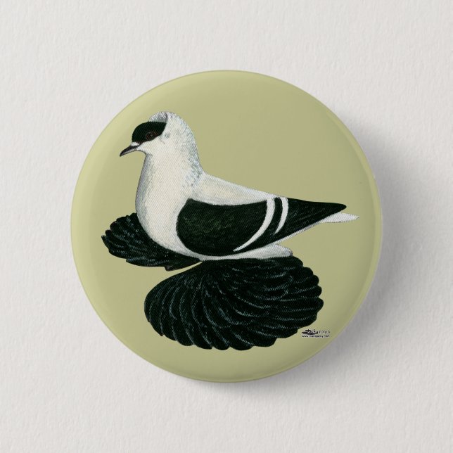 Badge Rond 5 Cm Swallow : Saxon Black White Bar (Devant)