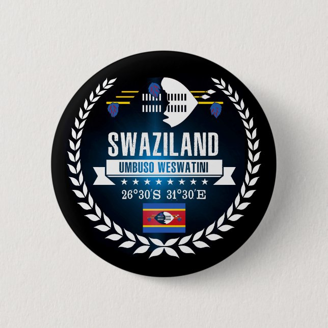 Badge Rond 5 Cm Swaziland (Devant)