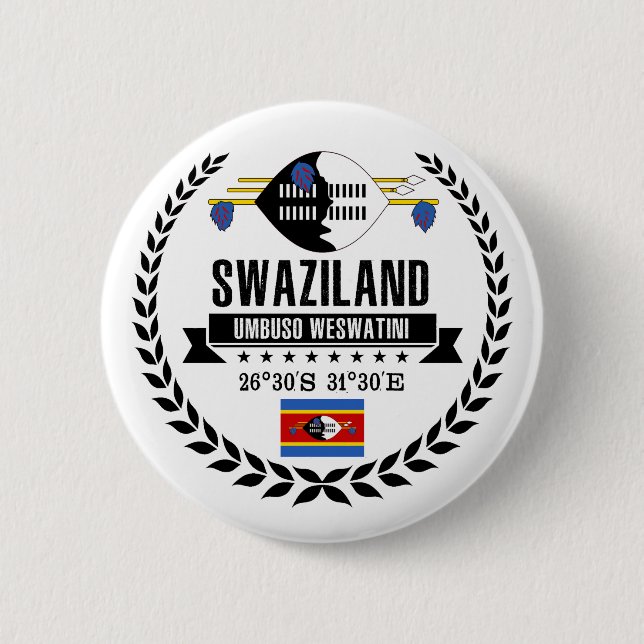 Badge Rond 5 Cm Swaziland (Devant)