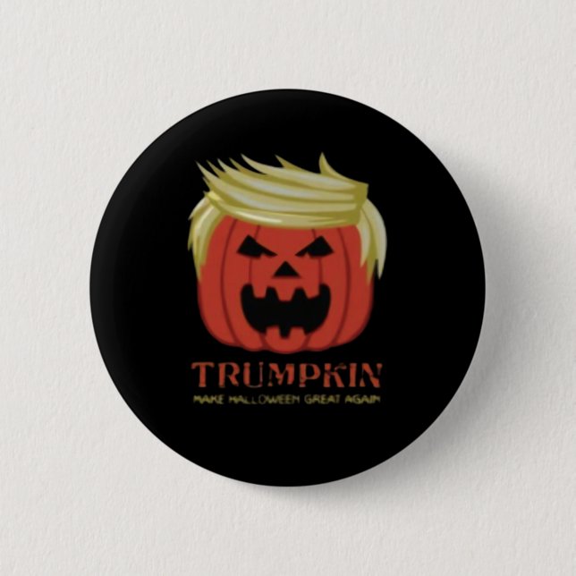 Badge Rond 5 Cm Sweatshirt, Trumpkin, Merche d'Halloween (Devant)