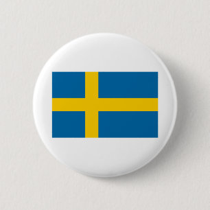 Badge Rond 5 Cm Sweden Flag