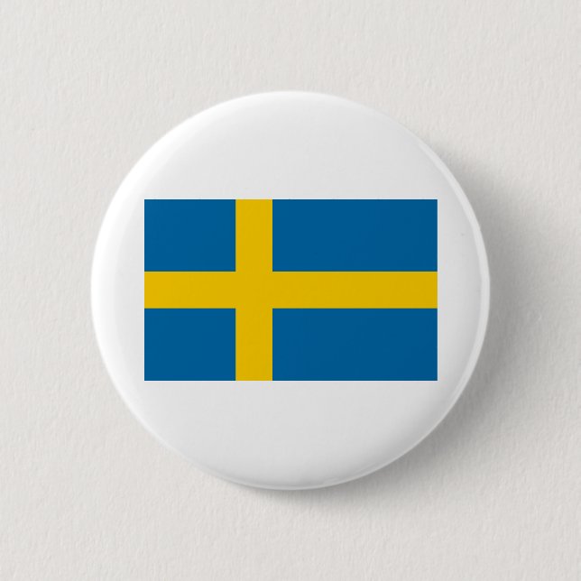 Badge Rond 5 Cm Sweden Flag (Devant)
