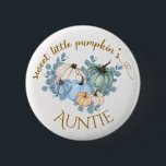 Badge Rond 5 Cm Sweet Little Citrouille Chute Baby shower Bouton T<br><div class="desc">Sweet Little Citrouille Chute Baby shower Bouton Tante</div>