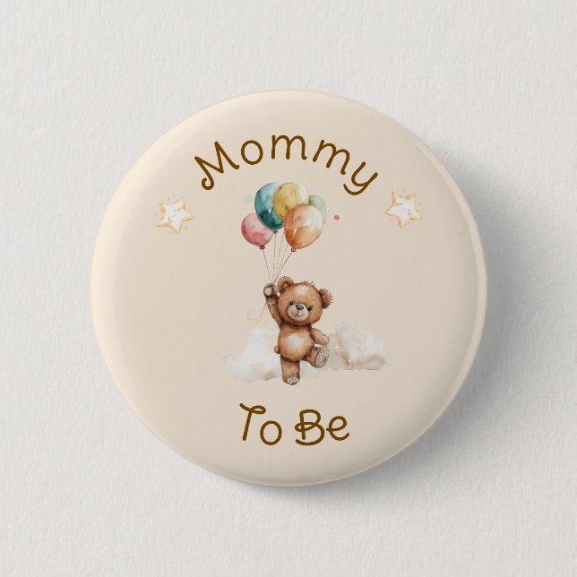 Badge Rond 5 Cm Sweet Little One on the Way Neutral Baby Shower (Devant)