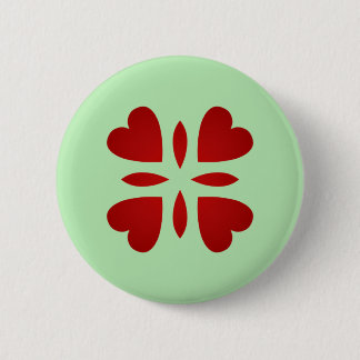 Badge Rond 5 Cm Sweet vintage look coeur rouge