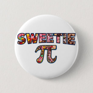 Badge Rond 5 Cm Sweetie Pi (Rempli de bonbons)
