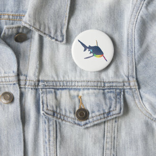 Badge Rond 5 Cm Swirl couleur requin
