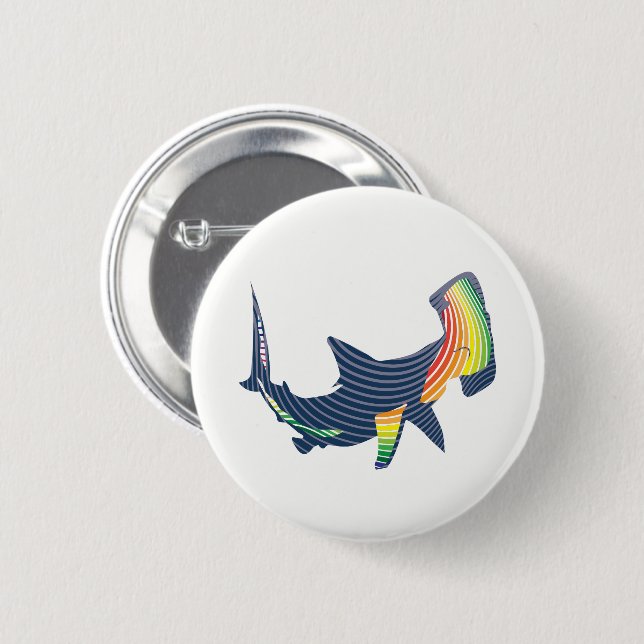 Badge Rond 5 Cm Swirl couleur requin (Devant & derrière)