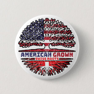 Badge Rond 5 Cm Switzerland Swiss