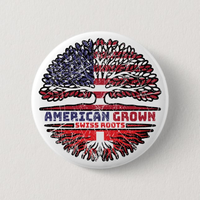 Badge Rond 5 Cm Switzerland Swiss (Devant)