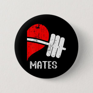 Badge Rond 5 Cm Swole Mates Couples Correspondant Gym Drôle Tee Po