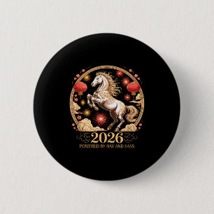 Badge Rond 5 Cm Sy 2026 Crazy Horse Lady Powered Hay S Lunar Rider