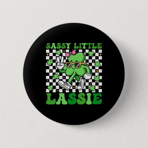 Badge Rond 5 Cm Sy Little Lie Jour de la Saint Patrick Girls Enfan