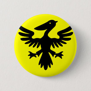 Badge Rond 5 Cm Syldavia, drapeau de la République démocratique