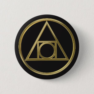 Badge Rond 5 Cm Symbole alchimique