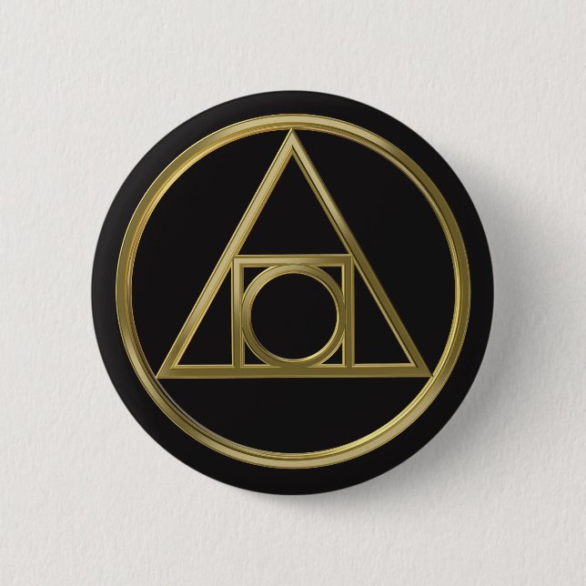 Badge Rond 5 Cm Symbole alchimique (Devant)