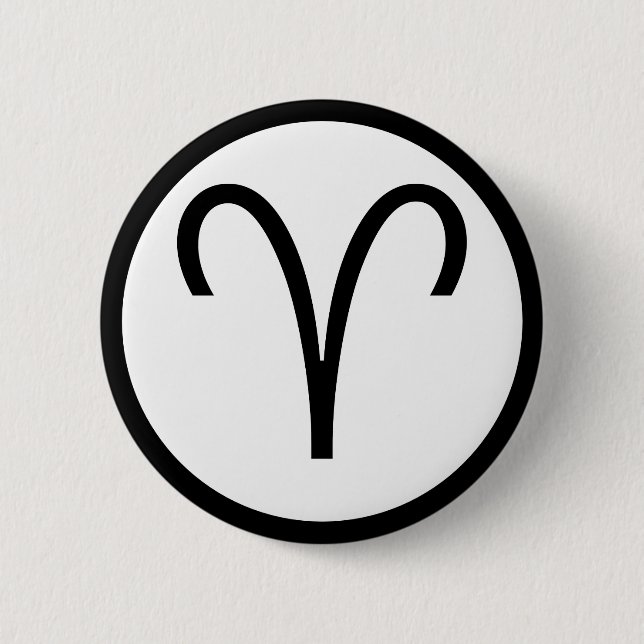 Badge Rond 5 Cm Symbole Aries (Devant)