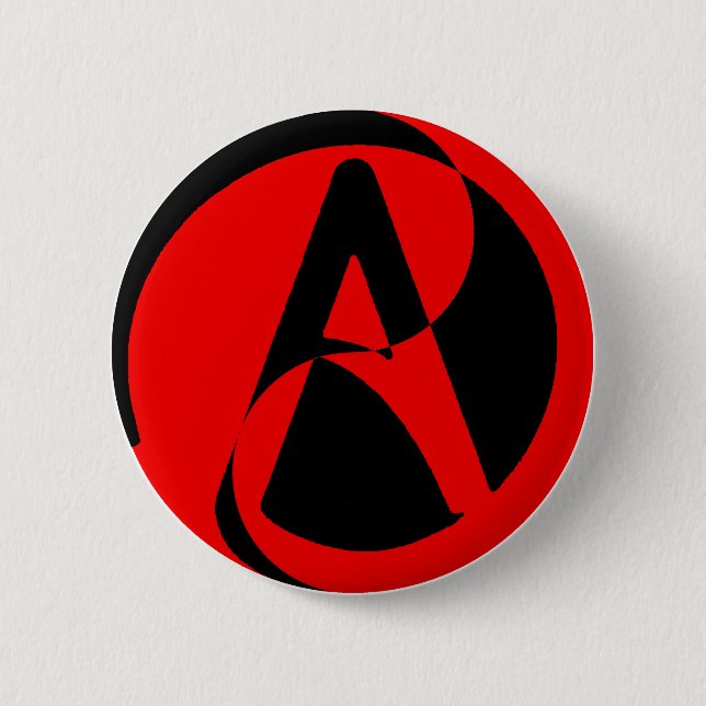 Badge Rond 5 Cm Symbole athée (Devant)
