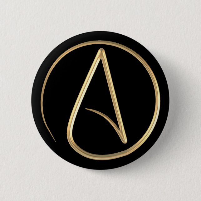 Badge Rond 5 Cm Symbole athée (Devant)