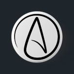 Badge Rond 5 Cm Symbole athéisme - Symbole athée<br><div class="desc">Symbole de l'athéisme noir. Grand cadeau pour athée,  cadeau pour philosophe,  cadeau pour scientifique et idée cadeau pour athéisme cool.</div>