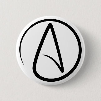 Badge Rond 5 Cm Symbole athéisme - Symbole athée