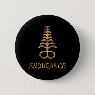 Badge Rond 5 Cm Symbole Aya Endurance Adinkra Ghana Afrique de l'O