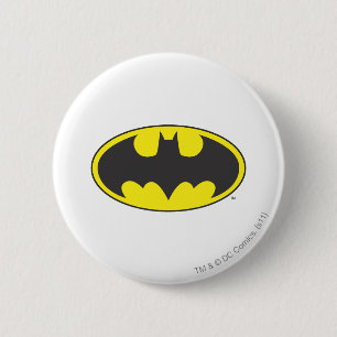 Badge Rond 5 Cm Symbole Batman   Logo Oval de chauve-souris