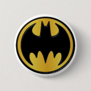 Badge Rond 5 Cm Symbole Batman   Logo rond classique
