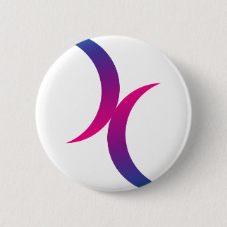 Badge Rond 5 Cm Symbole bisexuel de lune