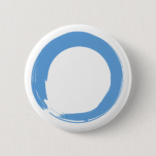 Badge Rond 5 Cm Symbole bleu ciel Zen
