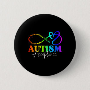 Badge Rond 5 Cm Symbole d'acceptation de la sensibilisation sur l'