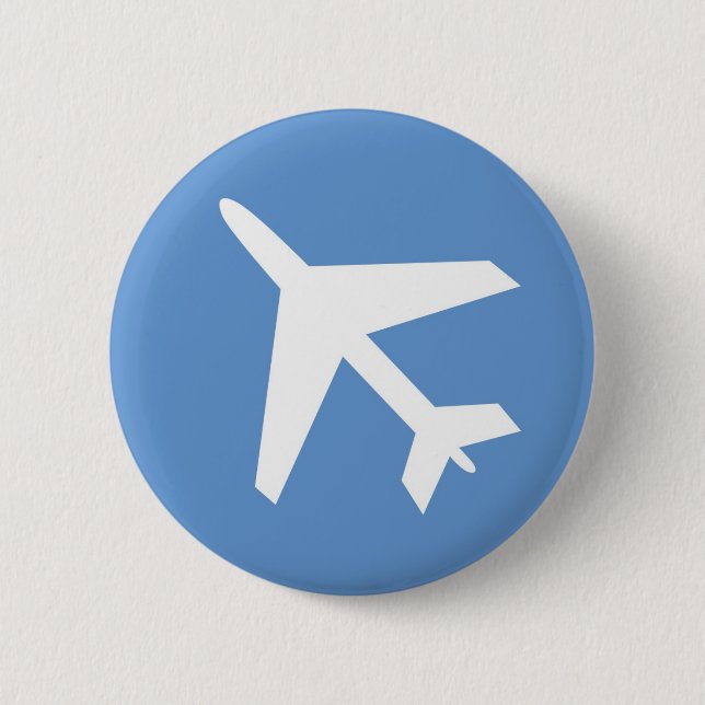 Badge Rond 5 Cm Symbole d'aéroport (Devant)