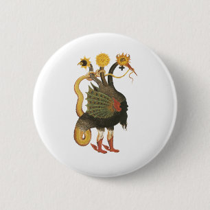 Badge Rond 5 Cm Symbole d'alchimie