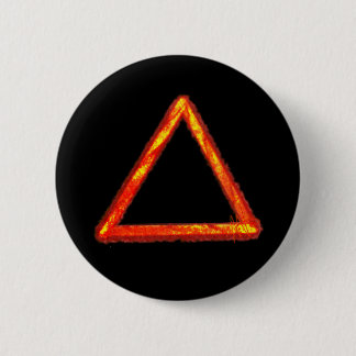 Badge Rond 5 Cm Symbole d'alchimie d'élément de feu lame