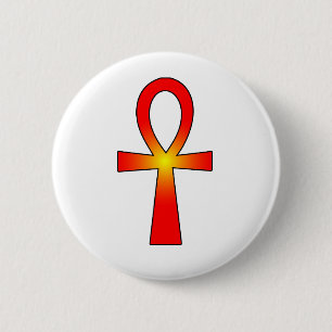 Badge Rond 5 Cm Symbole d'Ankh :