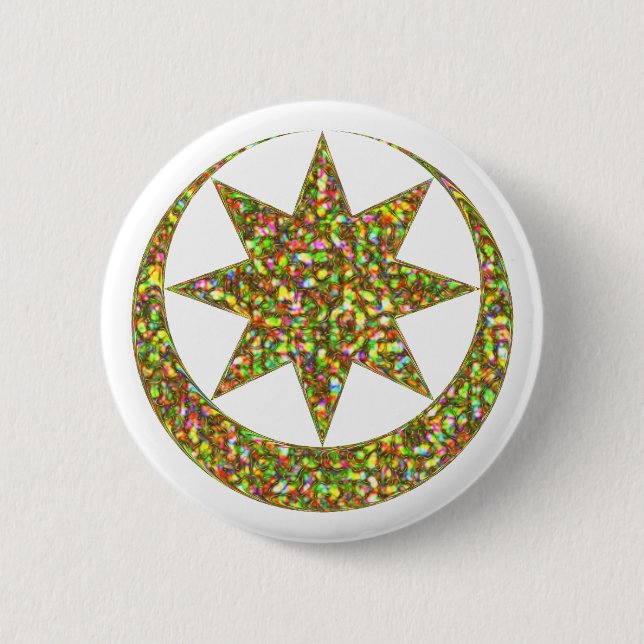 Badge Rond 5 Cm Symbole d'Astarte Ishtar (Devant)