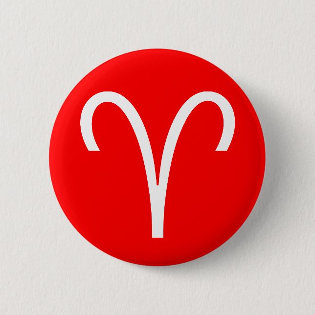 Badge Rond 5 Cm Symbole de Bélier (Devant)