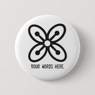 Badge Rond 5 Cm Symbole de BESE SAKA   de richesse, puissance,