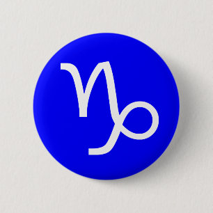 Badge Rond 5 Cm Symbole de Capricorne