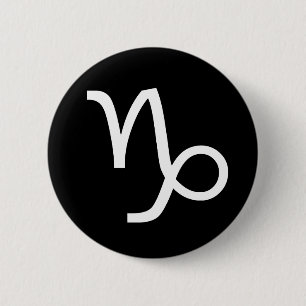 Badge Rond 5 Cm Symbole de Capricorne