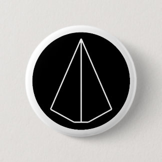 BADGE ROND 5 CM SYMBOLE DE DECA - AVION DE PAPIER