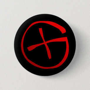 Badge Rond 5 Cm Symbole de Geocaching