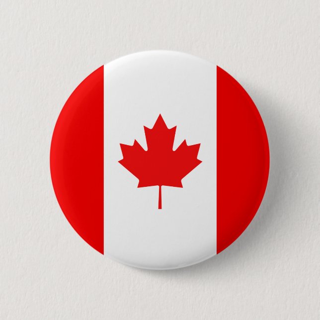 Badge Rond 5 Cm Symbole de la feuille d'érable (Devant)