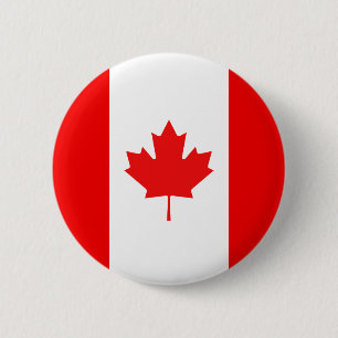 Badge Rond 5 Cm Symbole de la feuille d'érable