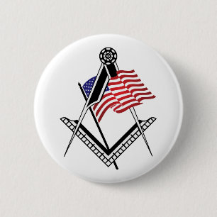 Badge Rond 5 Cm Symbole de la franc-maçonnerie américaine